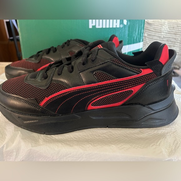 PUMA Scuderia Ferrari Mirage Sport 'Black Rosso Corsa' Sneakers 307635-01 Sz 13 - Picture 9 of 16